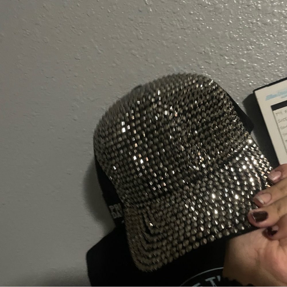 Silver Rhinestone Cap!